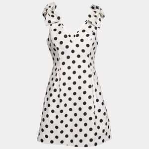 Zimmermann Black and White Polka Dot Mini Dress